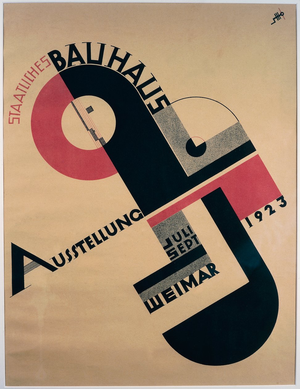 Bauhaus udstillingsplakat af Joost Schmidt