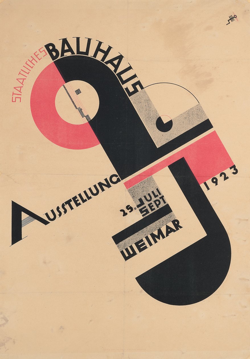 Plakat for 1923 State Bauhaus-udstillingen af Joost Schmidt