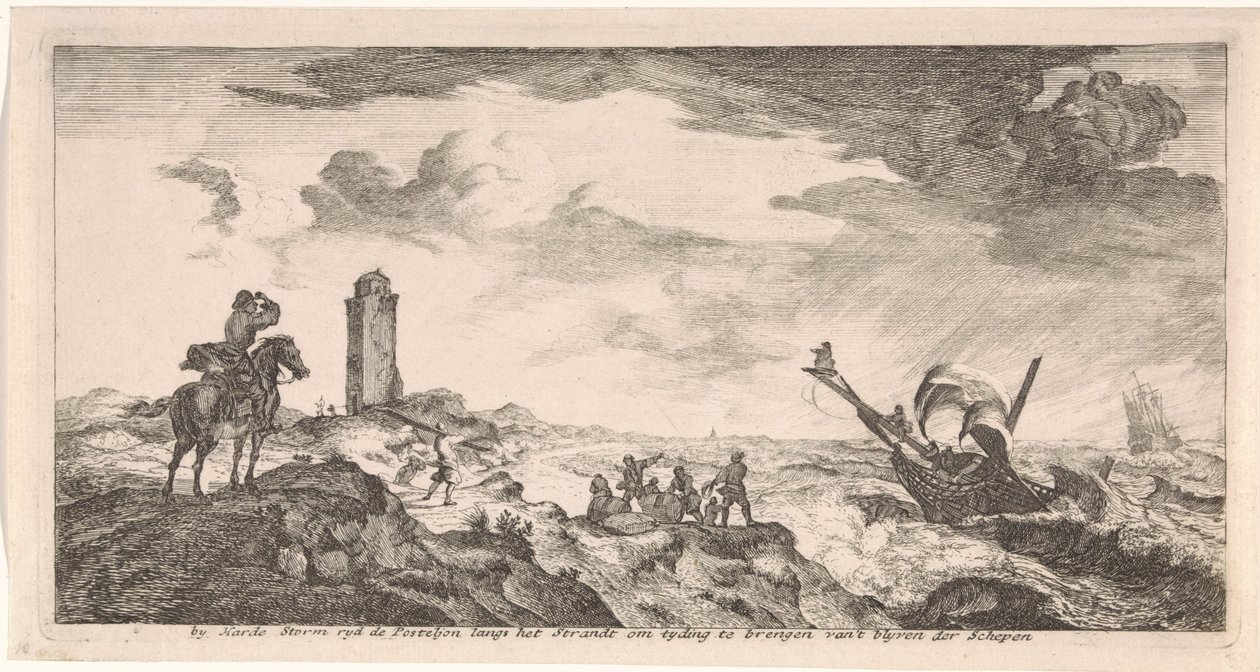 Storm på havet Postkort (serietitel) af Joost van Geel
