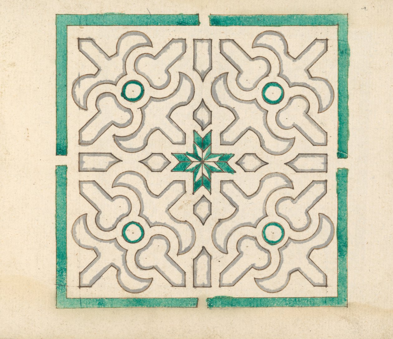 Album indeholdende 75 tegninger til Haveespalier & Parterres, ca. 1610-40. af Jorg Rurfinger