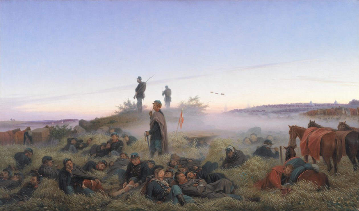 Morgenen efter slaget ved Isted 25. juli 1850 af Jorgen Valentin Sonne