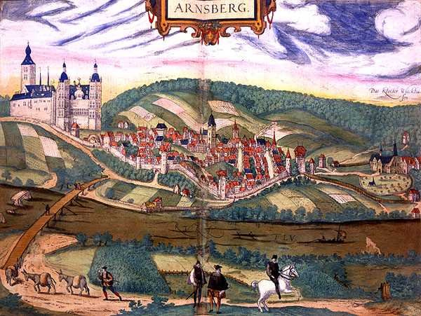 Kort over Arnsberg, form 