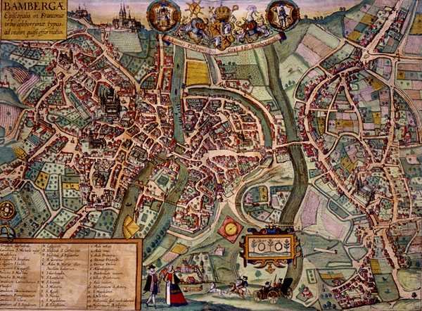 Kort over Bamberg, fra 