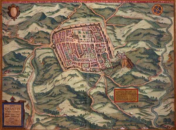 Kort over Caiazzo, fra 