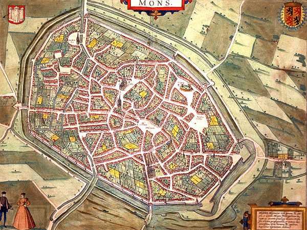 Kort over Mons, fra 