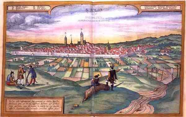 Kort over St. Polten, fra 
