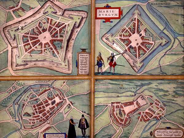 Kort over Philippeville, Mariembourg, Chimay og Walcourt, fra 