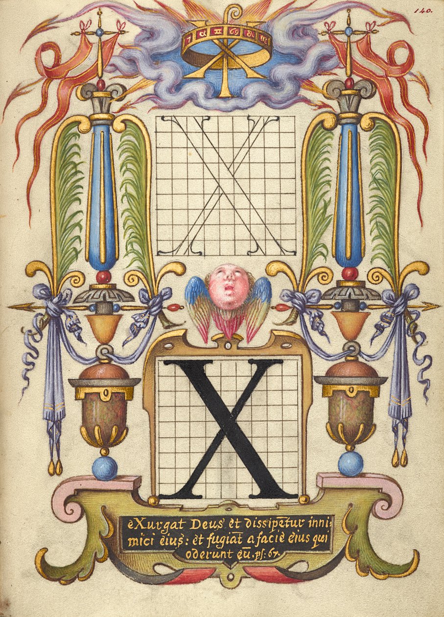 Anleitung zum Konstruieren des Buchstabens X af Joris Hoefnagel