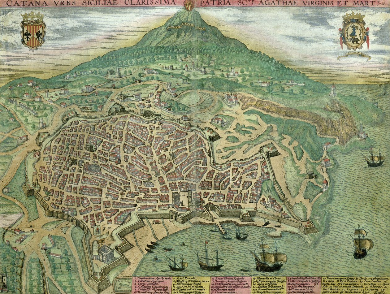 Kort over Catania, fra 