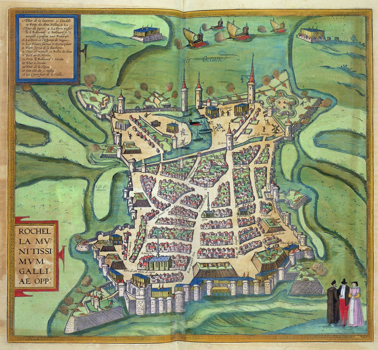 Kort over La Rochelle, fra 