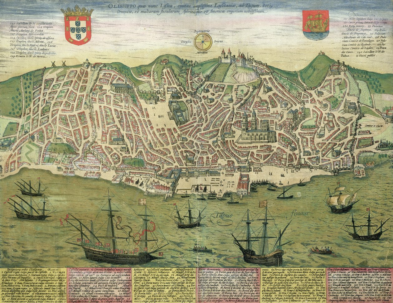 Kort over Lissabon, fra 
