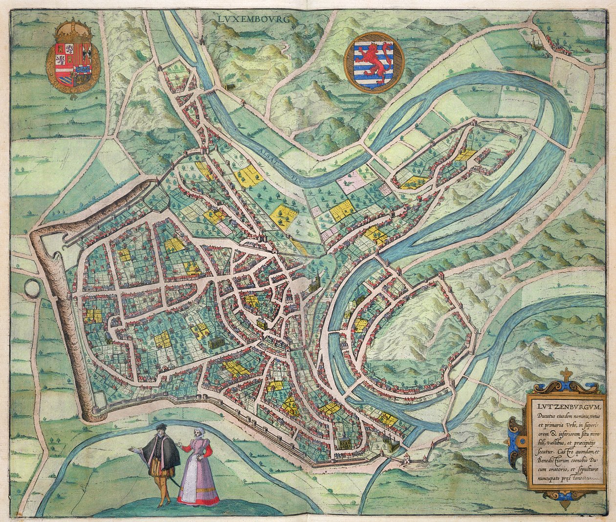 Kort over Luxembourg, fra 