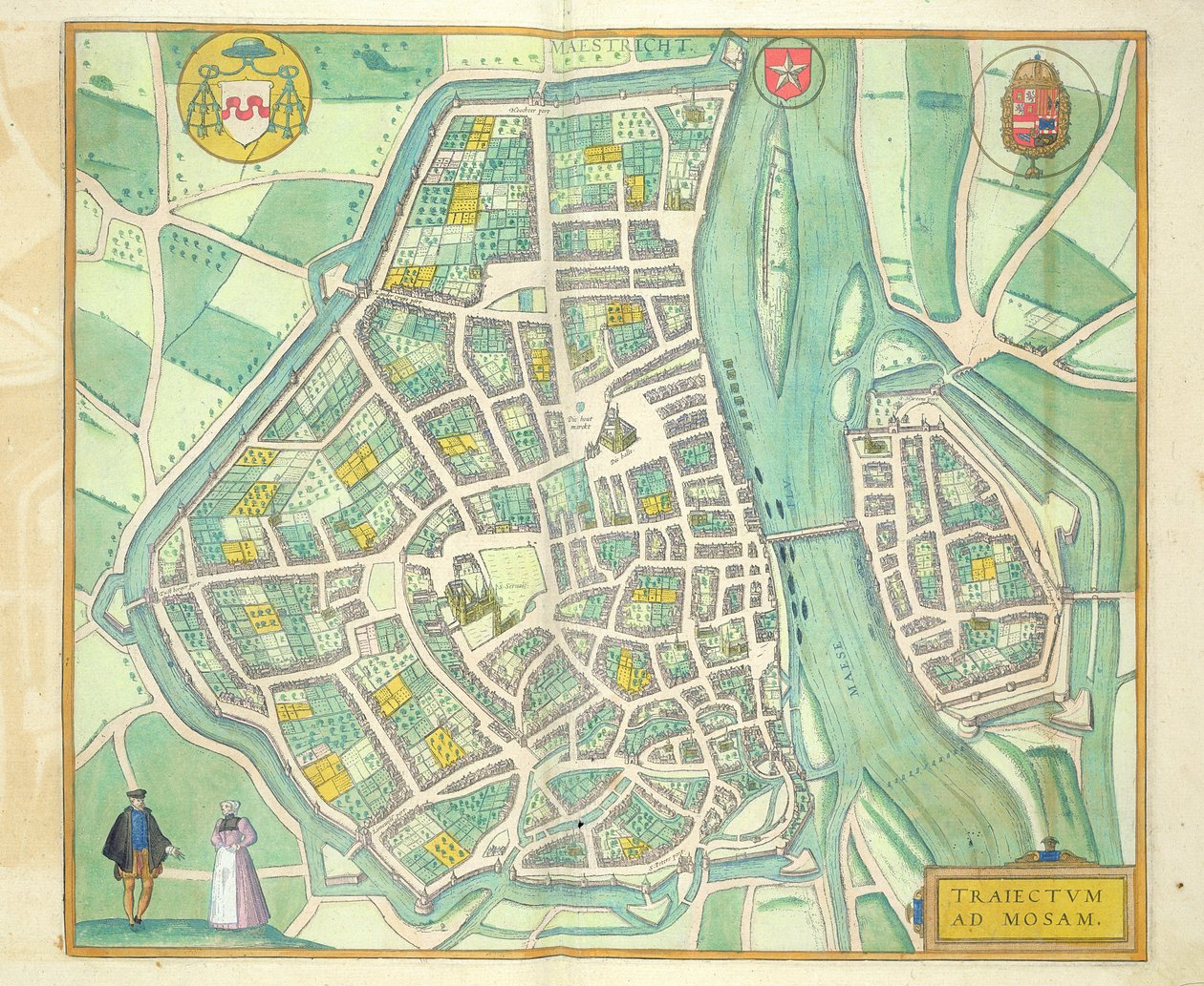 Kort over Maastricht, fra 