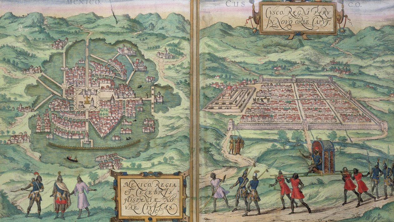 Kort over Mexico og Cuzco, fra 