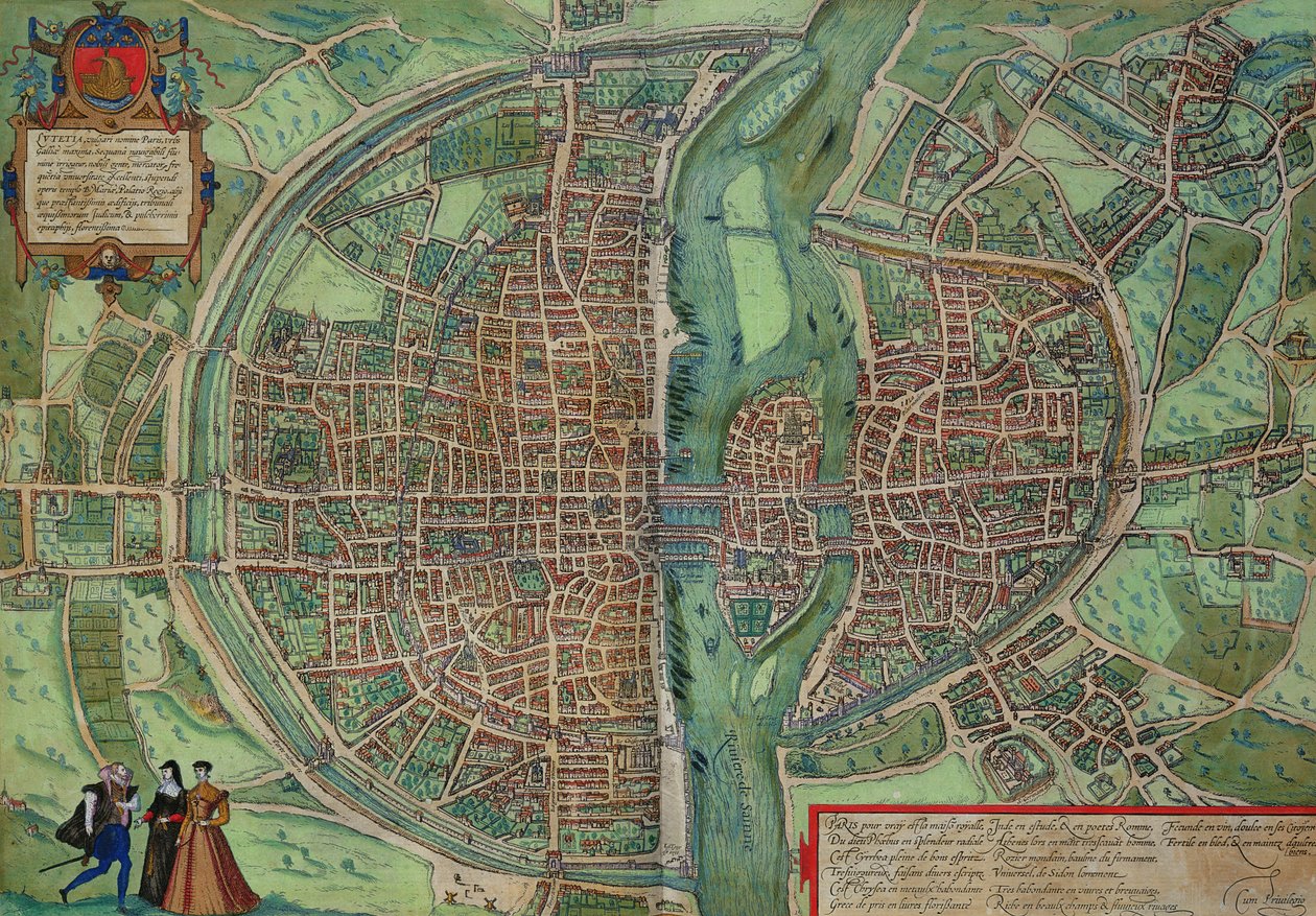 Kort over Paris, fra 