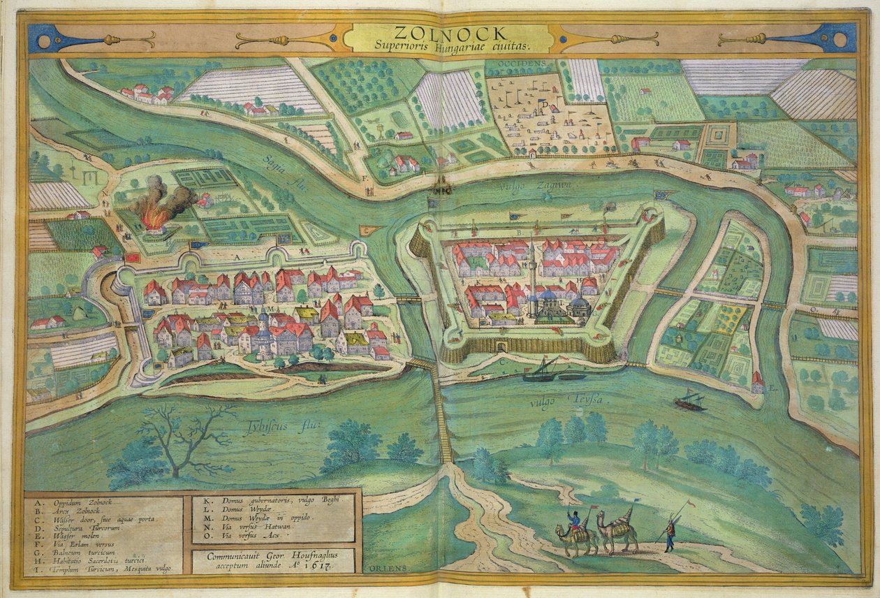 Kort over Szolnok, fra 
