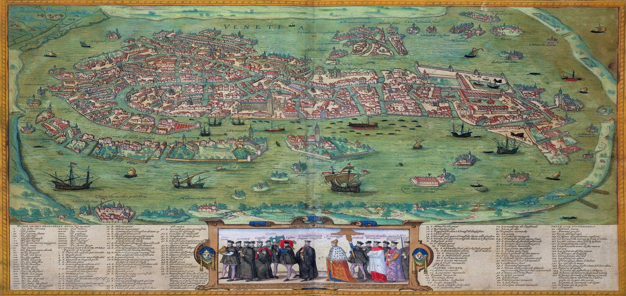 Kort over Venedig, fra 