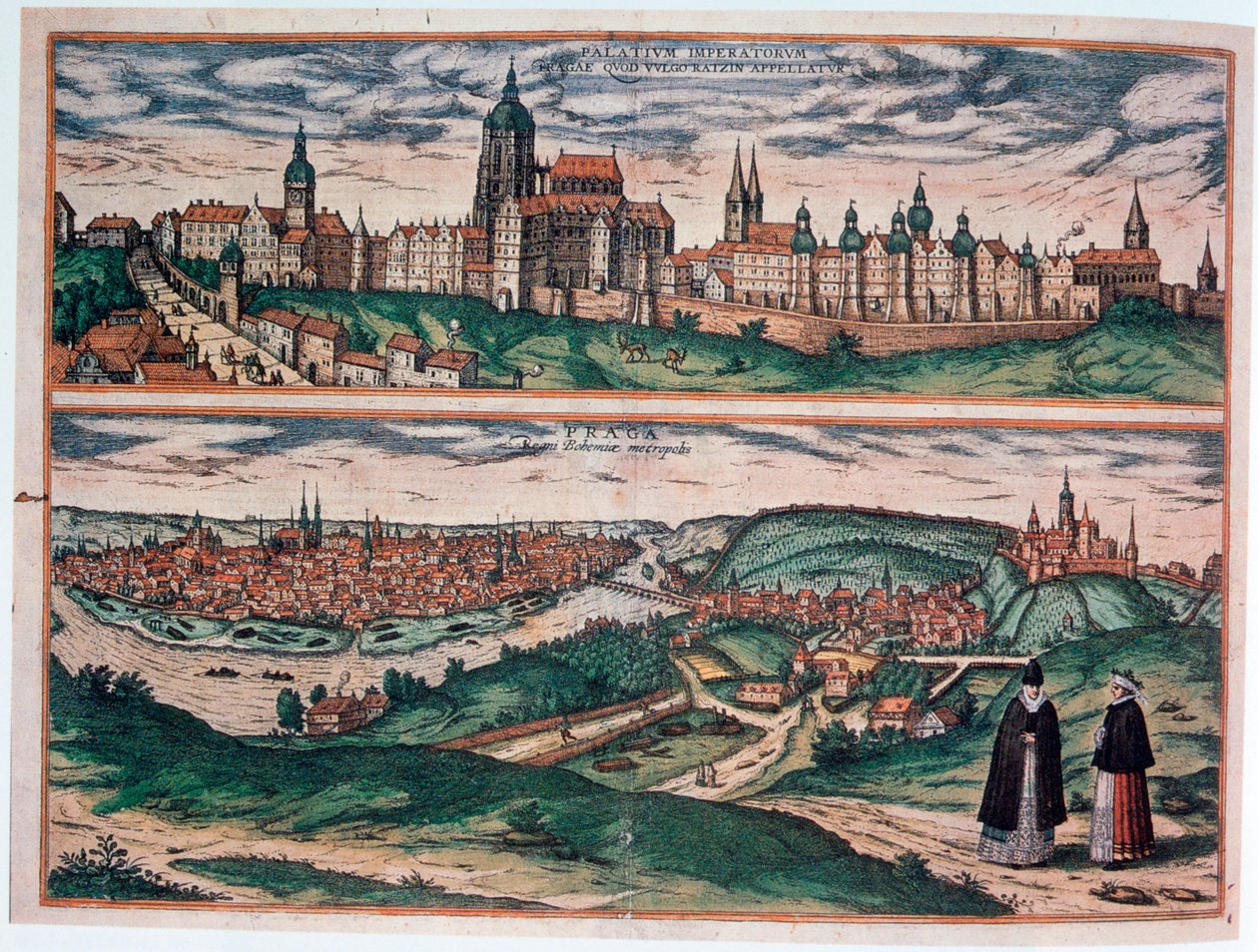 Udsigt over Prag, c1572 af Joris Hoefnagel