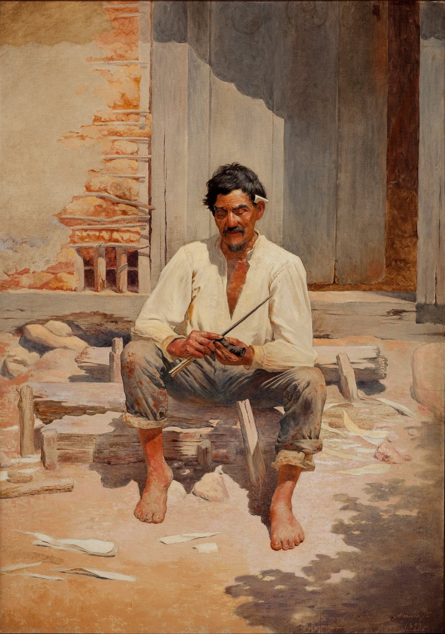 Caipira Cutting Tobacco af José Ferraz de Almeida Júnior