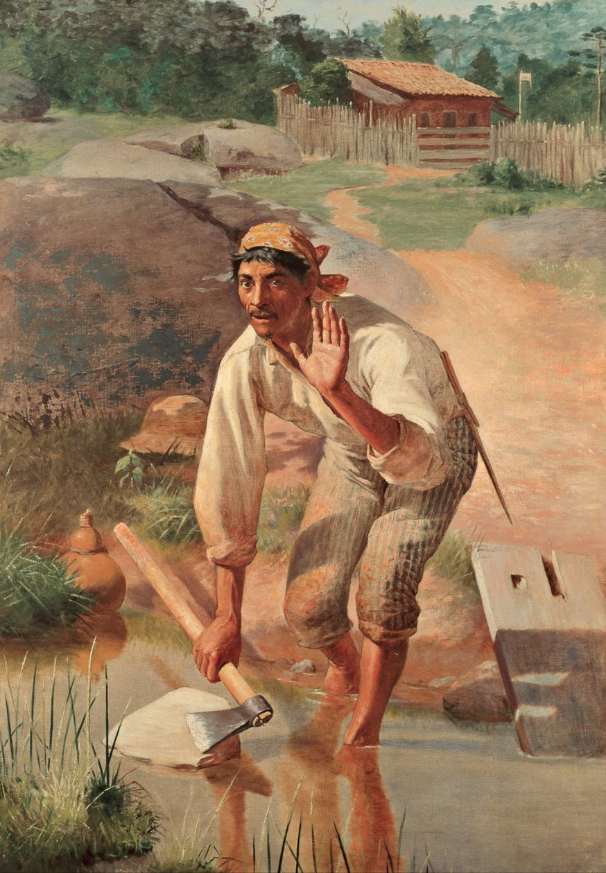 Afbrudt Whetting af José Ferraz de Almeida Júnior