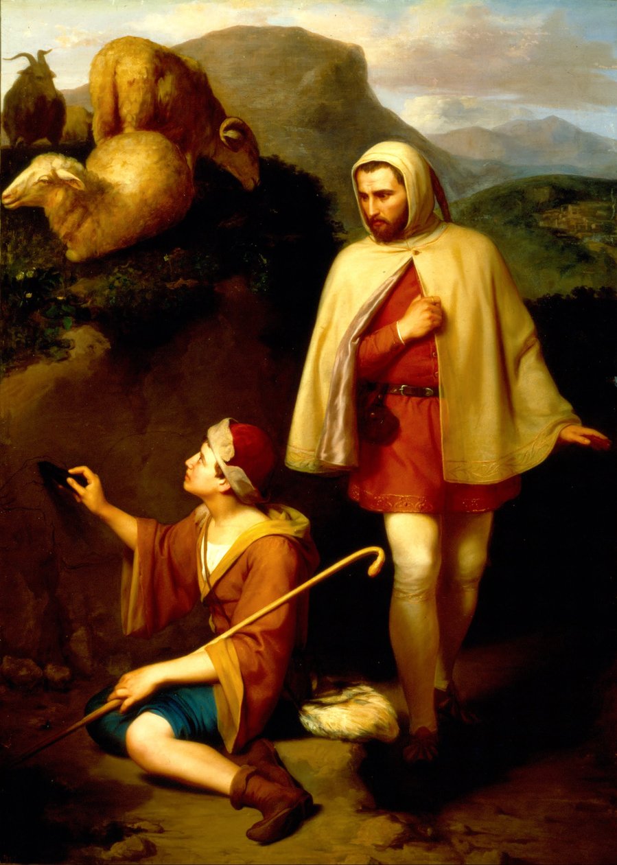 Giotto og Cimabue af José María Obregón