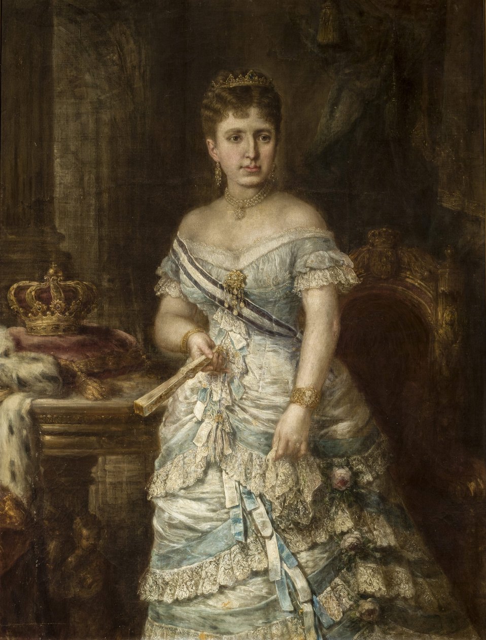 Dronning Maria de las Mercedes de Orleans af José María Romero y López