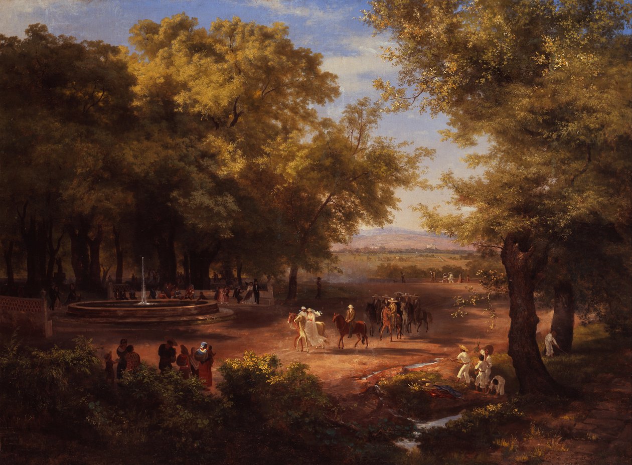 Mexico City Alameda af José Marí Velasco