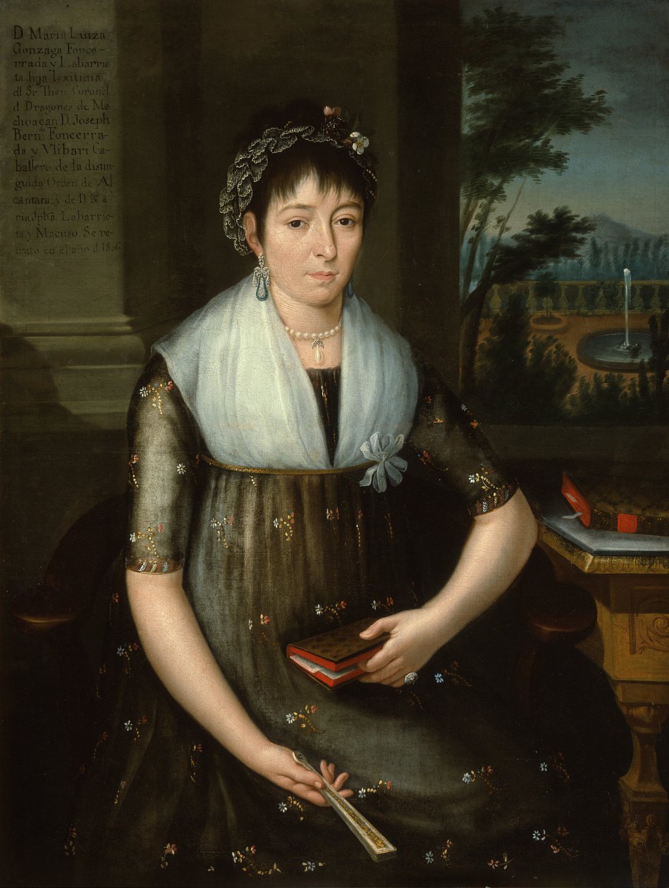 Portræt af Doña María Luisa Gonzaga Foncerrada y Labarrieta af José María Vázquez