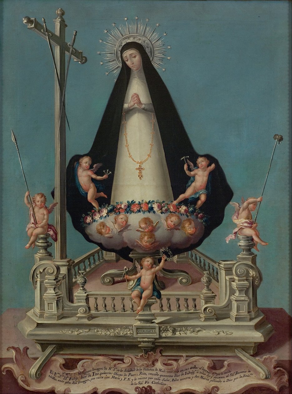Ensomhedens Jomfru, fra Mínimos de la Victoria-klosteret af José Campeche