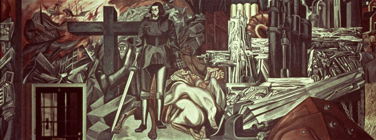 Cortez and the Cross, fra The Epic of American Civilization af José Clemente Orozco