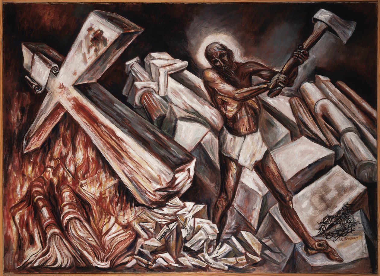 Kristus ødelægger sit kors Kristus ødelægger sit kors, af José Clemente Orozco