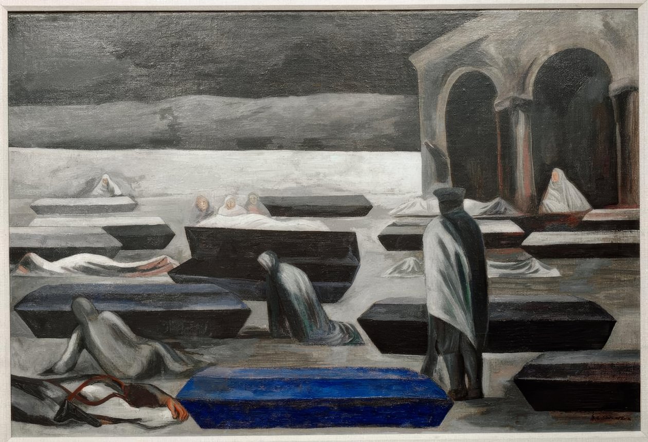 Kirkegården af José Clemente Orozco