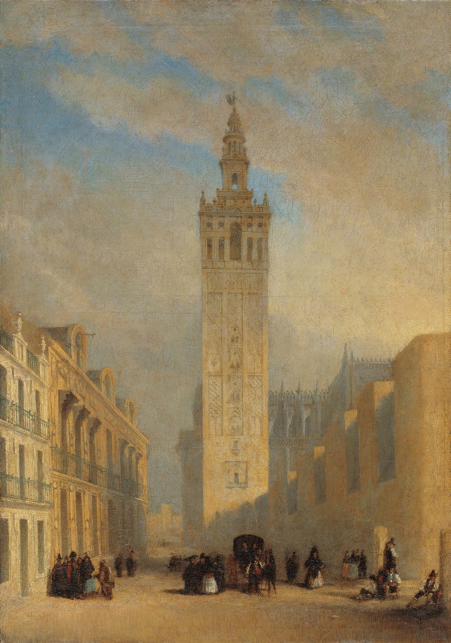 Giralda set fra Calle Placentines af José Domínguez Bécquer