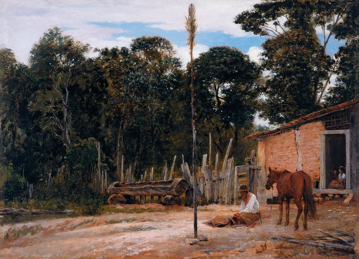 Stramning af sadlen af José Ferraz de Almeida Júnior
