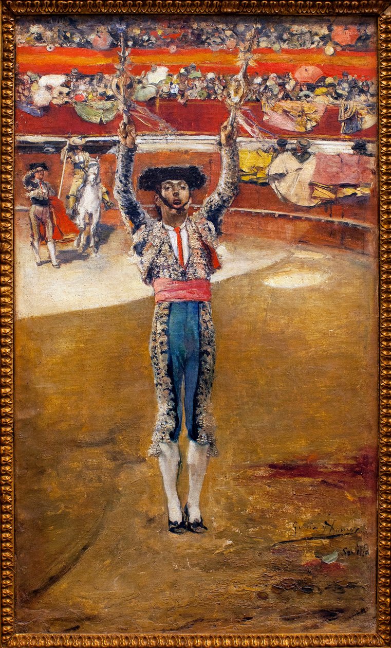 Laying the banners - Maleri af Jose Garcia Ramos (1852-1912), Olie på lærred - Museum of Fine Arts i Sevilla, Spanien af José García Ramos