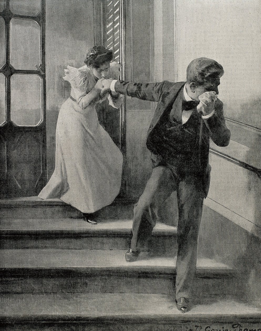 Trist farvel. 1900 (tegning) af José García Ramos