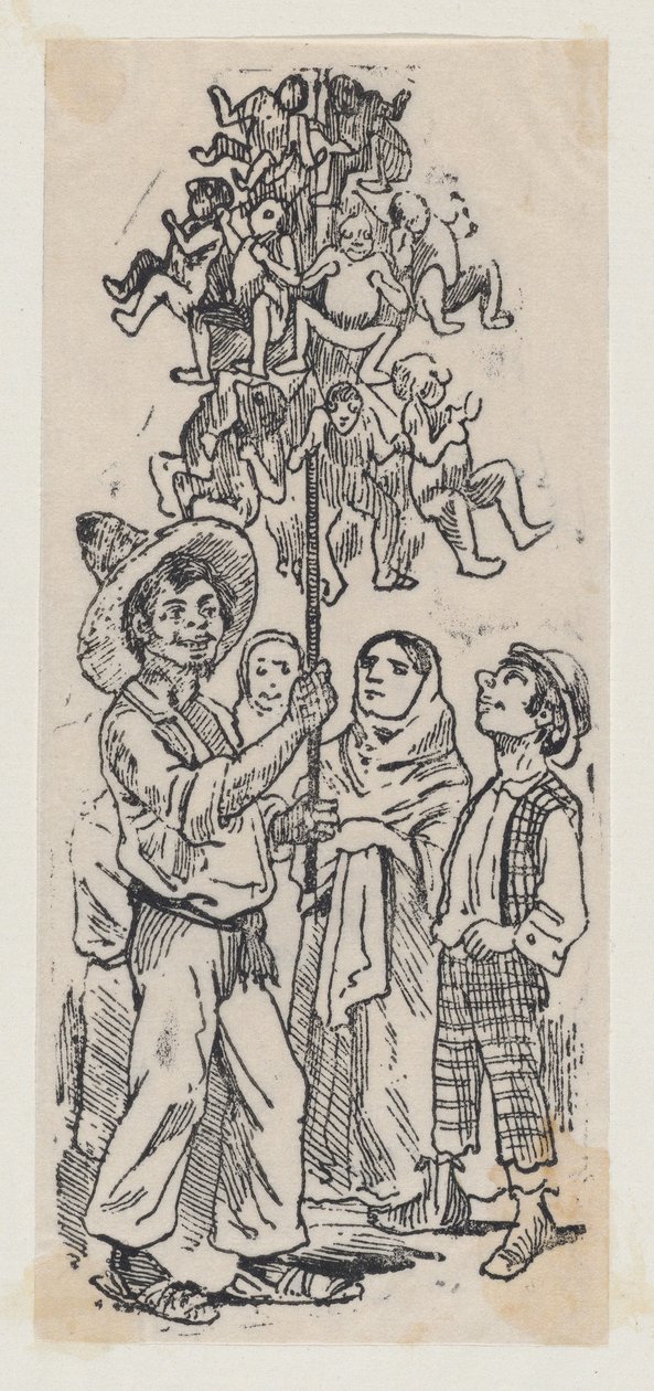 En sælger, der sælger legetøj, ca. 1880-1910., ca. 1880-1910. af José Guadalupe Posada