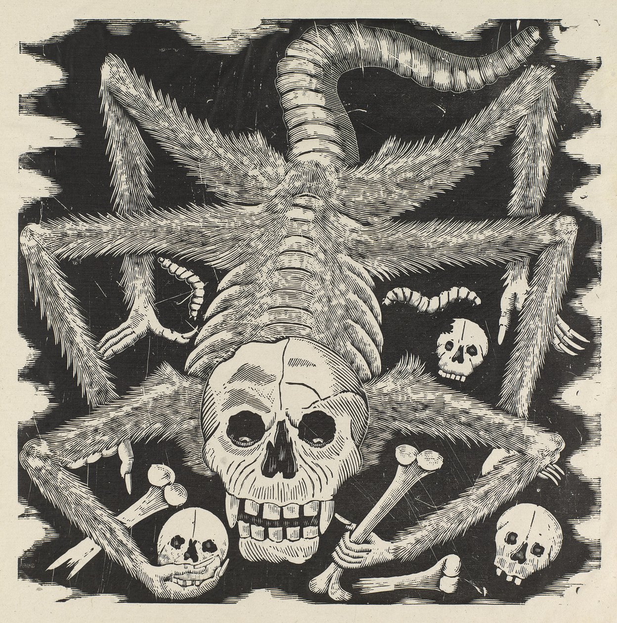 Calavera huertista, ca. 1914, trykt 1930 (foto-relief radering med gravering) af José Guadalupe Posada