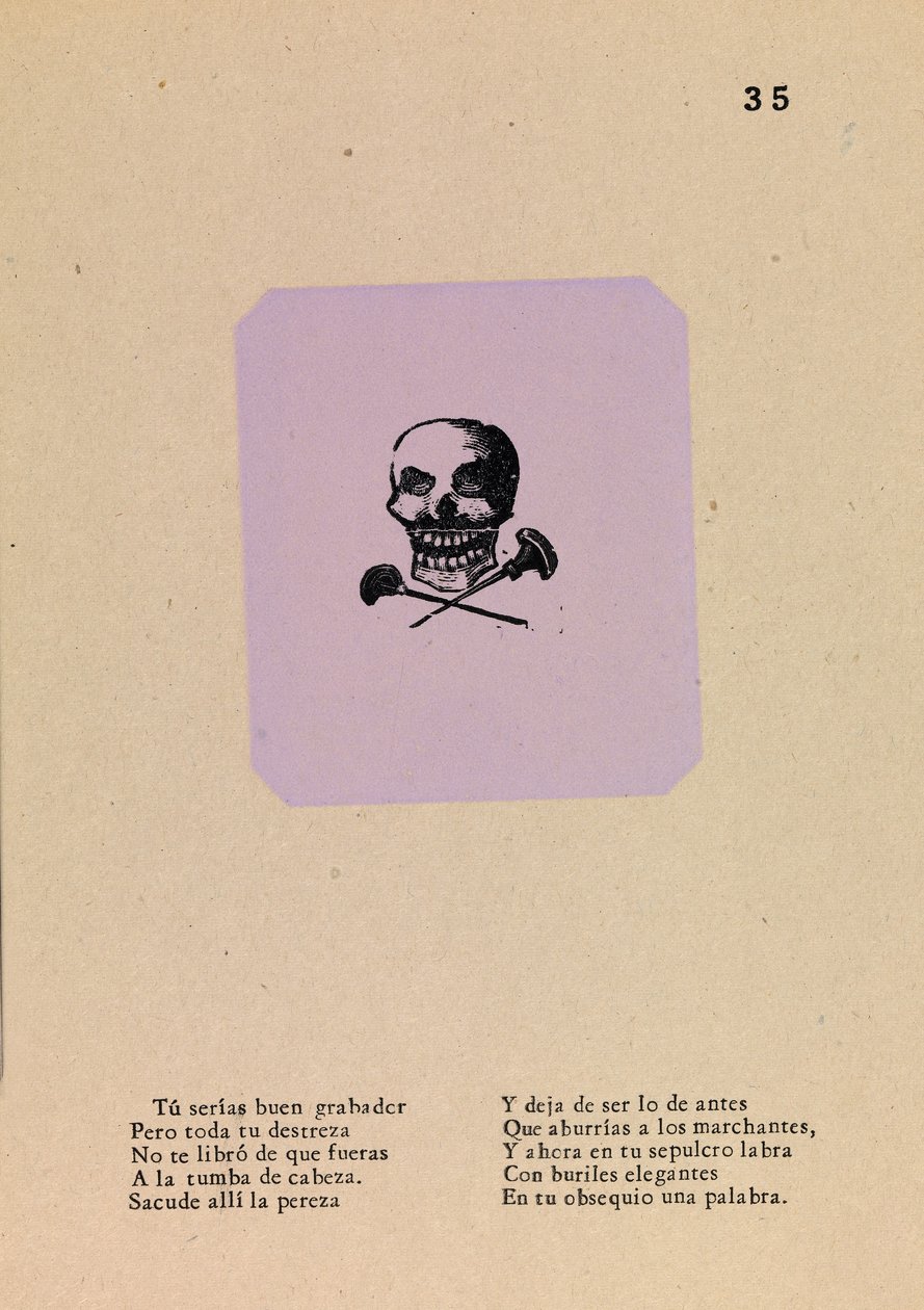 Gravørens Calavera af José Guadalupe Posada