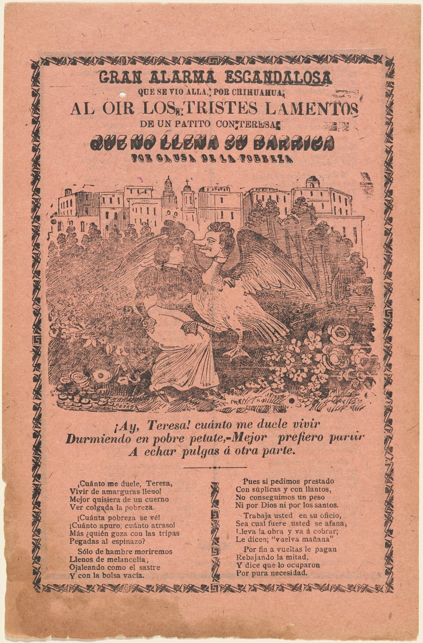 Stor chokerende alarm af José Guadalupe Posada