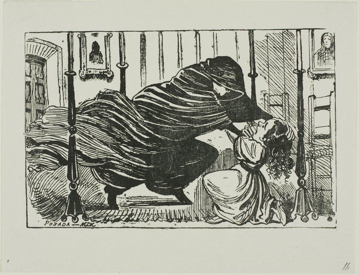 Illustration til en historie af José Guadalupe Posada