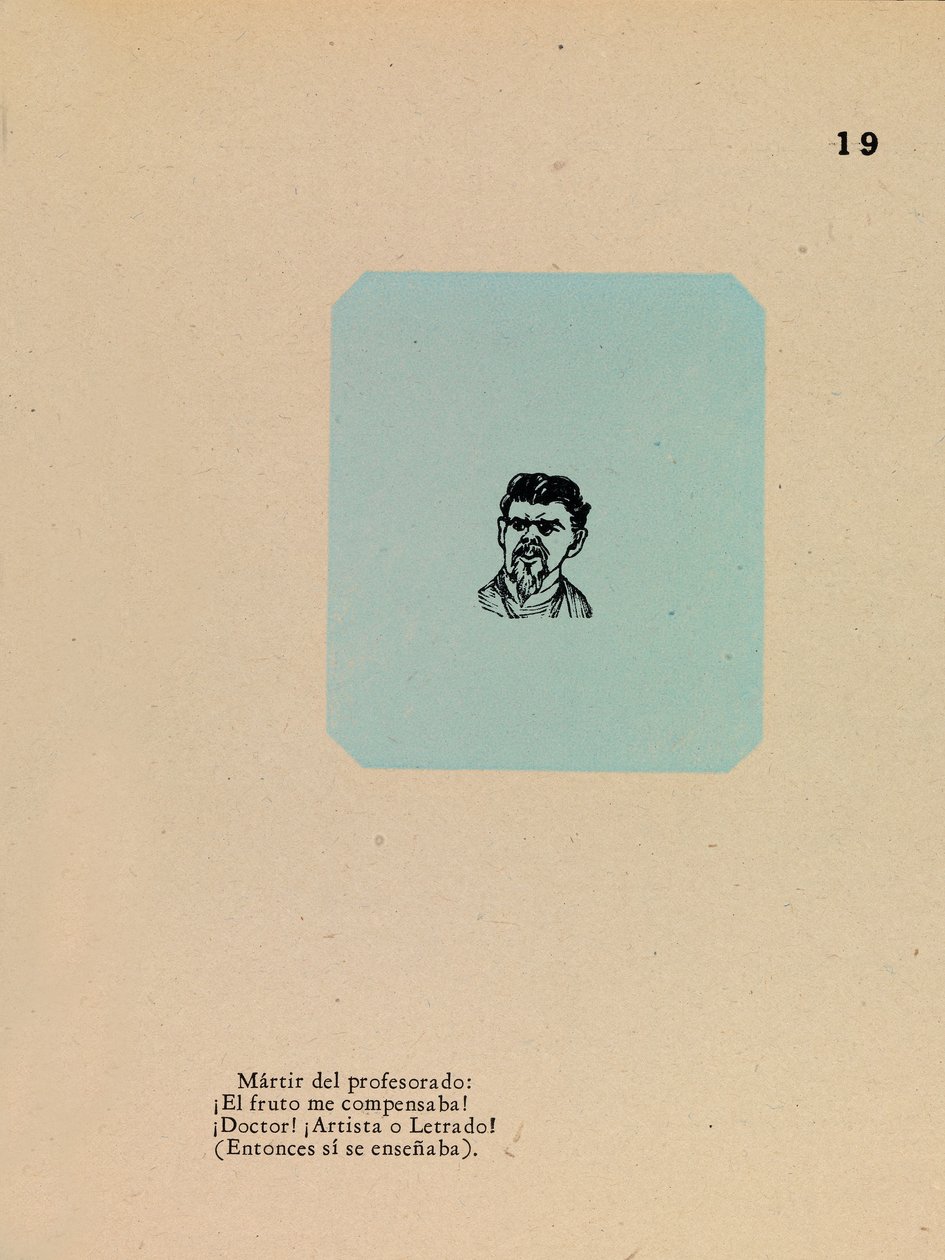 Portræt af en lærer af José Guadalupe Posada