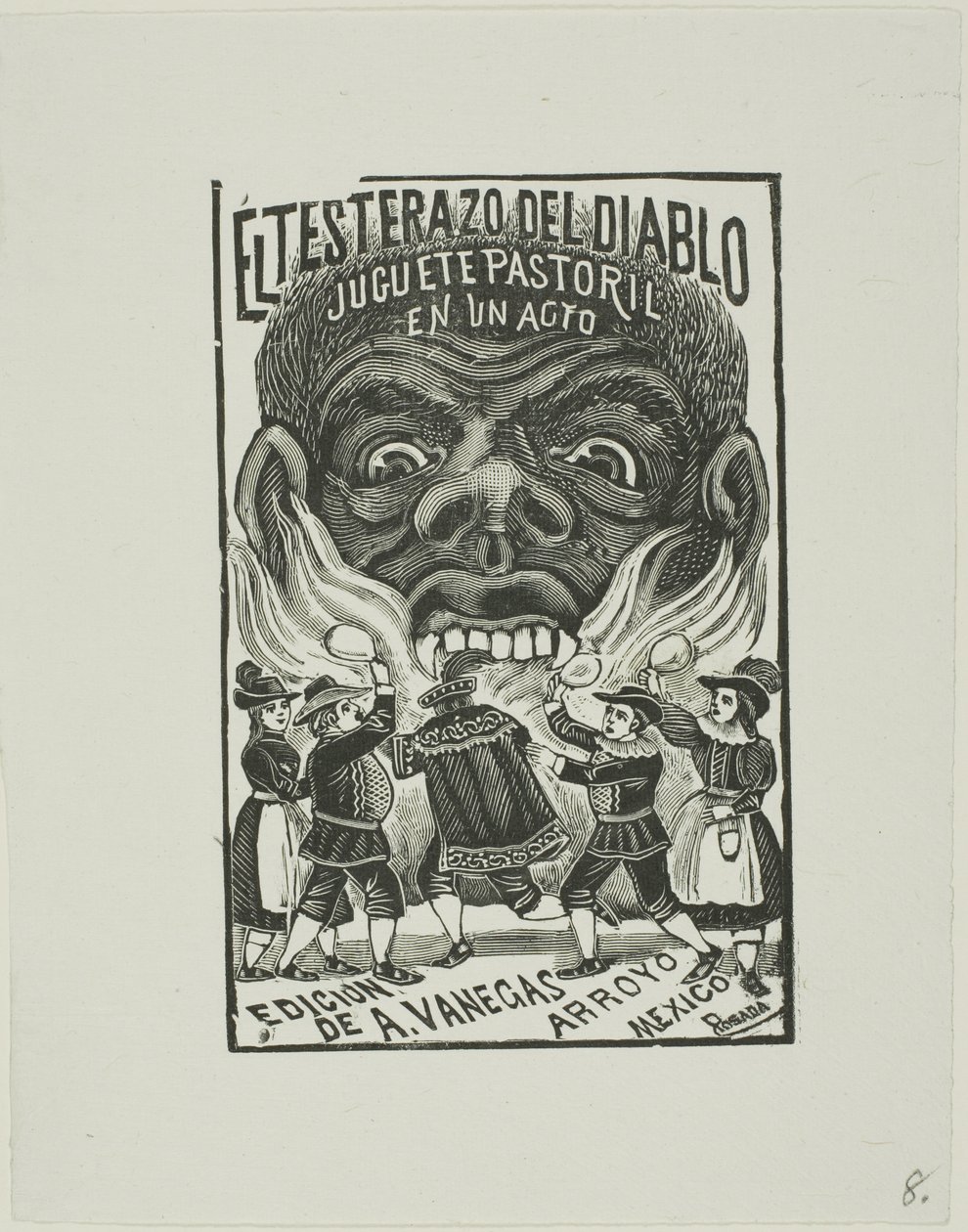 Djævelen slår med hovedet af José Guadalupe Posada