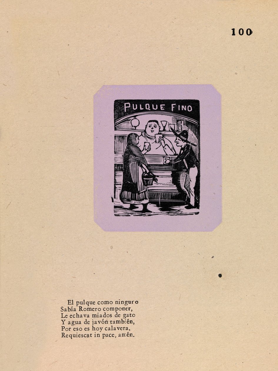 Pulque-mageren af José Guadalupe Posada