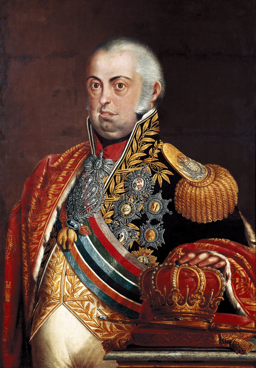 Portræt af Joao VI af Portugal, John VI kaldet Clementen (1767-1826) af José Leandro de Carvalho