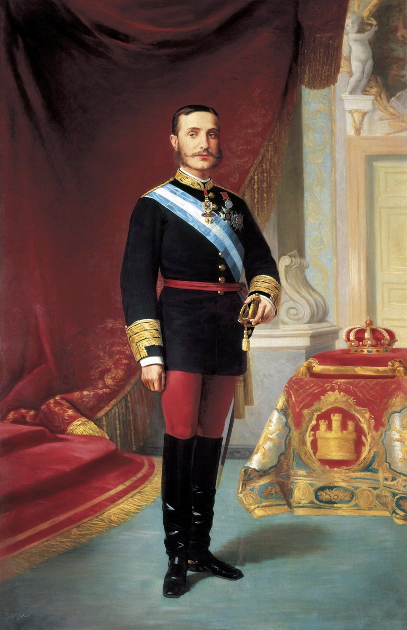 Portræt af Alfonso XII (1857-1885) af José María Galván y Candela