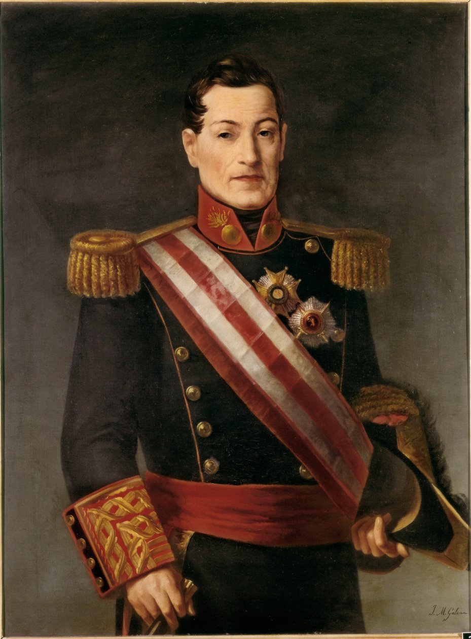 Portræt af Ildefonso Diez de Rivera, greve af Almodovar (1777-1846), spansk militær og politiker. Maleri af Jose Maria GALVAN Y CANDELA (1837-1899) 1800-tallet af José María Galván y Candela