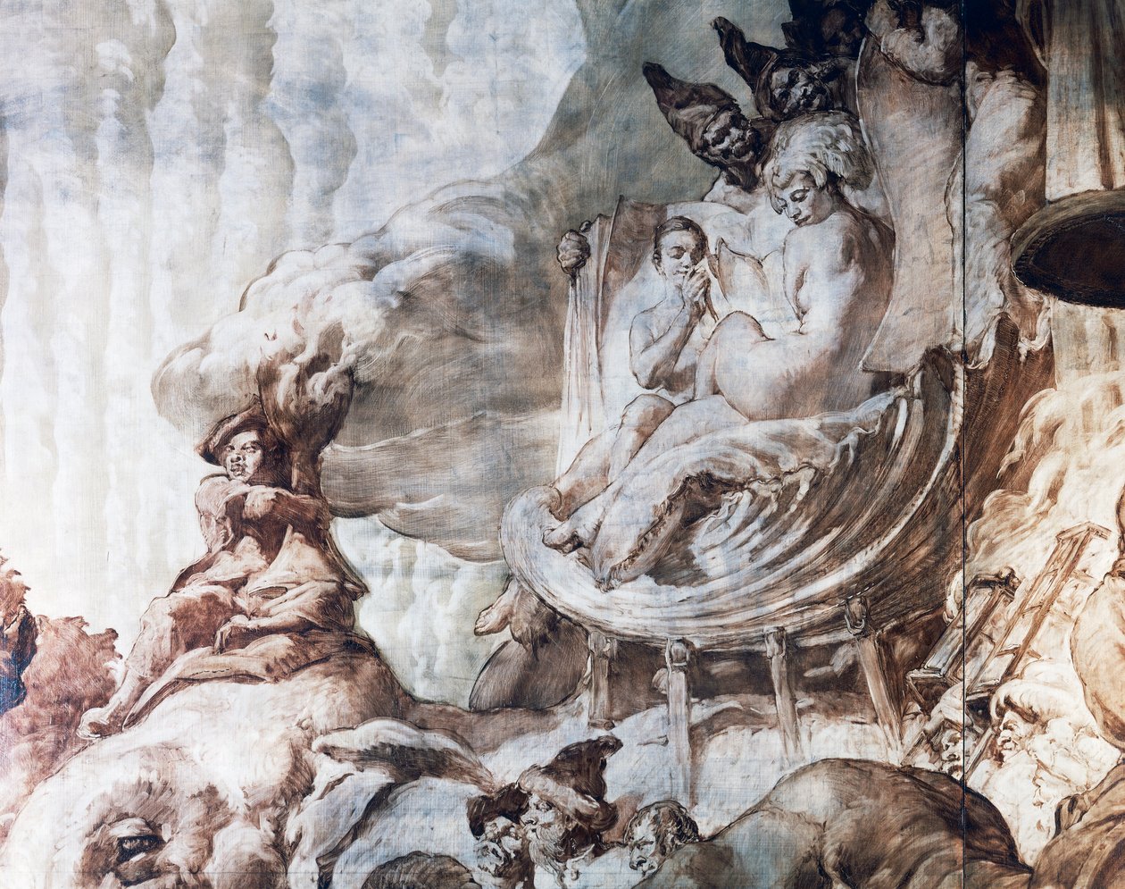 Udsmykning i balsalen på Hotel Wandel i Paris, det 20. århundrede (fresco) af José María Sert