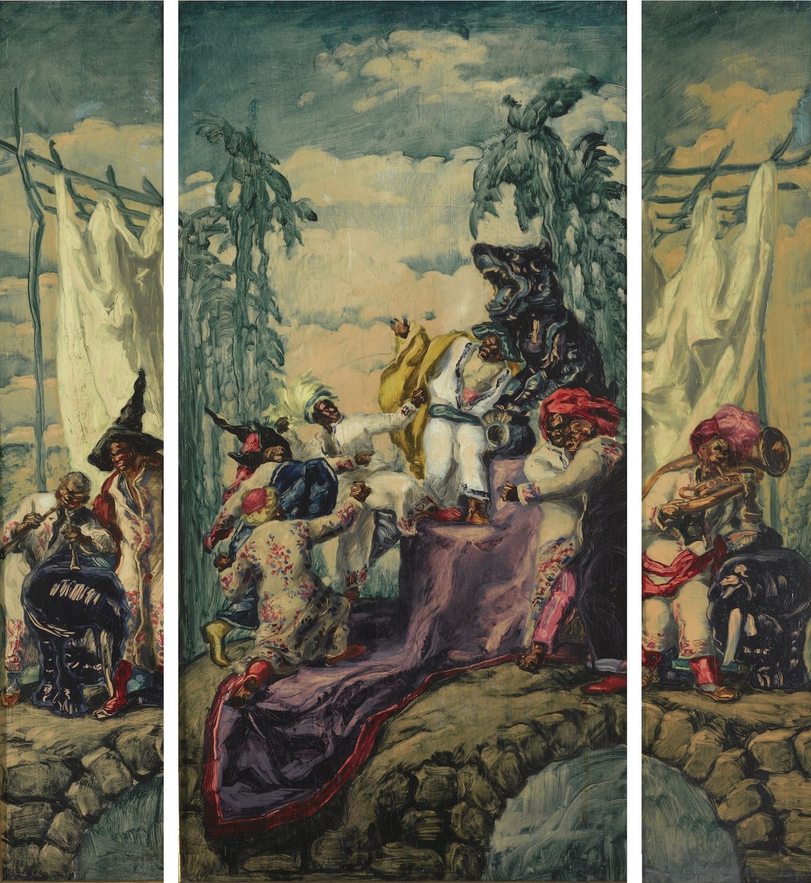 Sommer - Afrika Triptykon, 1917-1918 af José María Sert