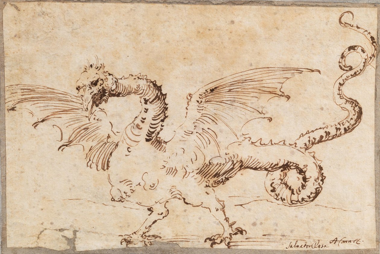 Studie af en drage, 1620